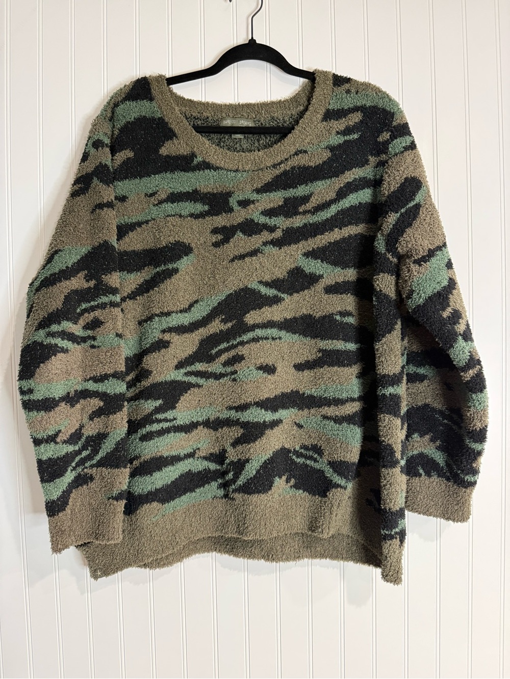 Barefoot Dreams CozyChic Camo Pullover Sweater